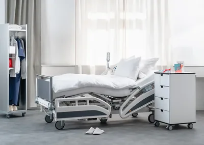 Embru Spitalbett Stiegelmeyer Nachttisch 51 weiss
