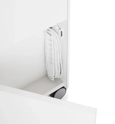 Embru Pflege Einrichtung Nachttisch 57 Weiss Reling Detail Steckdosenleiste