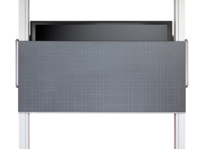 Säulenwandtafel mit Display