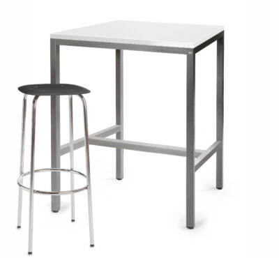 Embru schule hochtisch 1795 quadratisch weiss barhocker anthrazit