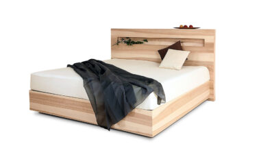 Boxlike Wood Bed