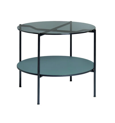 Embru wohnmoebel Moser Salontisch schwarz pewter rauchglas